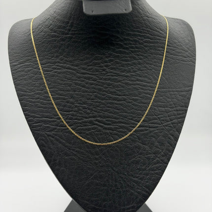 Cadena It cadena plana lisa Oro amarillo 18k +3 / 1,48 Gr / 1,21 mm / 45 Cm